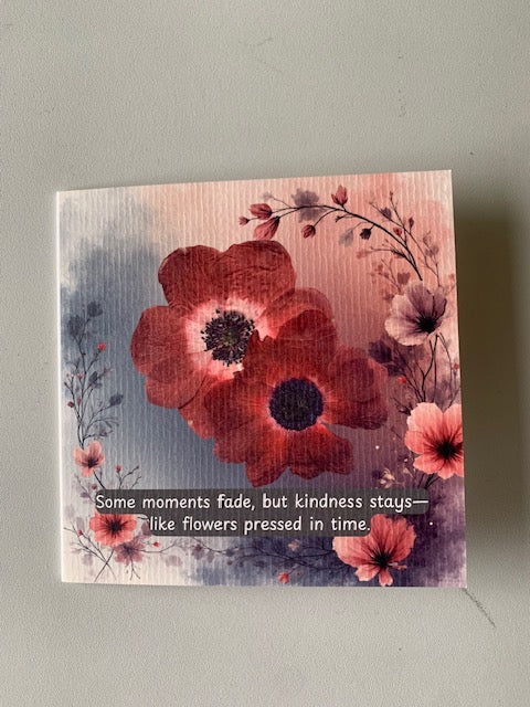 Anemone's Smile - Floral Encouragement Card | Printed design