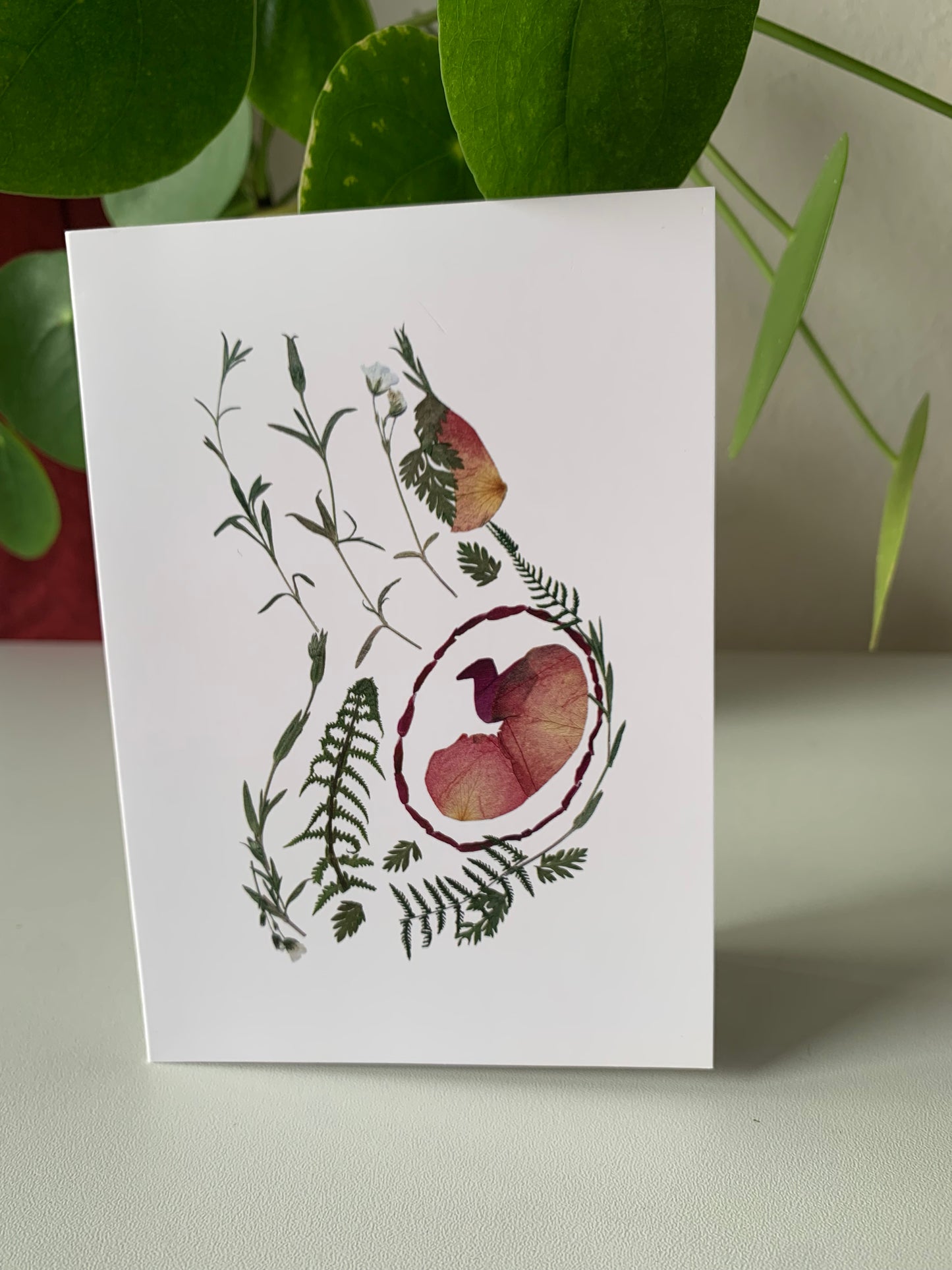 Happy Pregnancy - Pressed Flower Greeting Card | Printed design