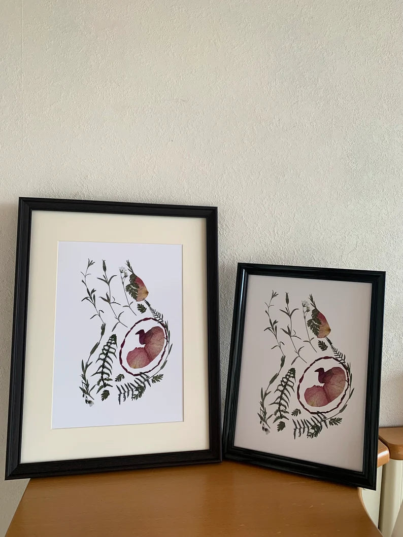Mom & Me - Pressed Flower Poster | Printed design