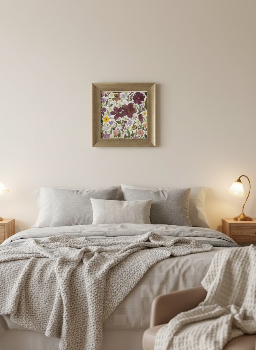 Three of Us - Framed Pressed Flowers | One of a kind