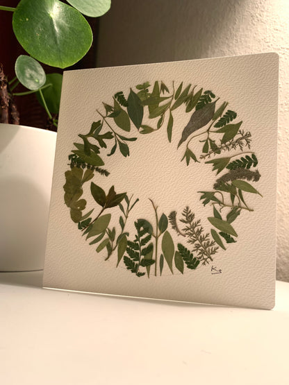 Hidden Beauty | Handmade Pressed Flower Card | One of a kind