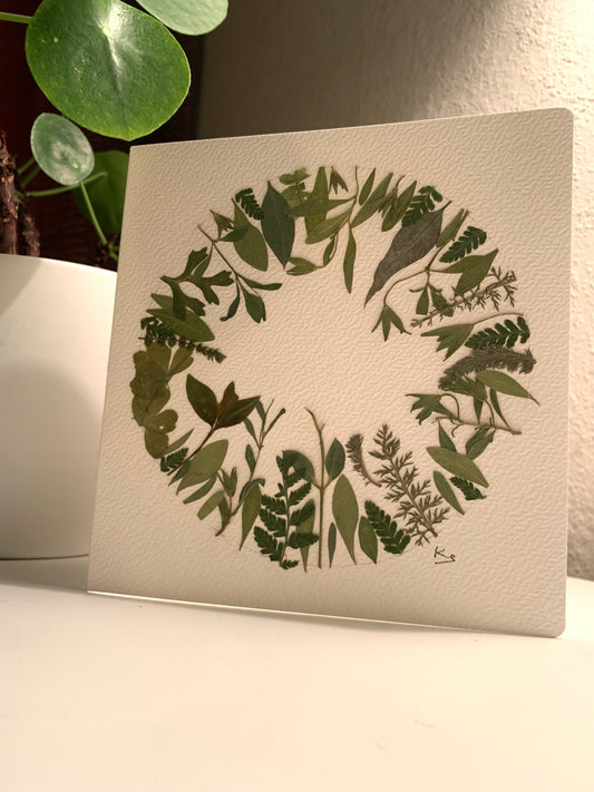 Hidden Beauty | Handmade Pressed Flower Card | One of a kind