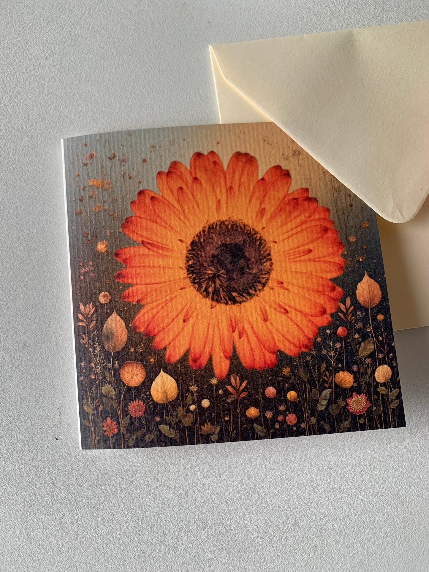 Printed Orange Gerbera