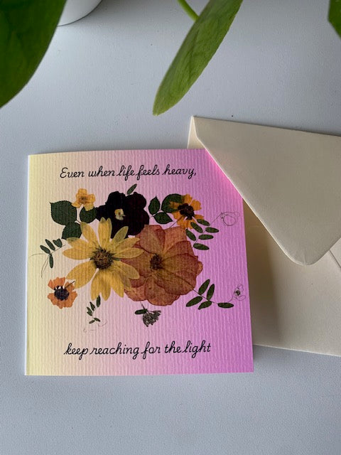 Encouraging Card Rose Sunflower