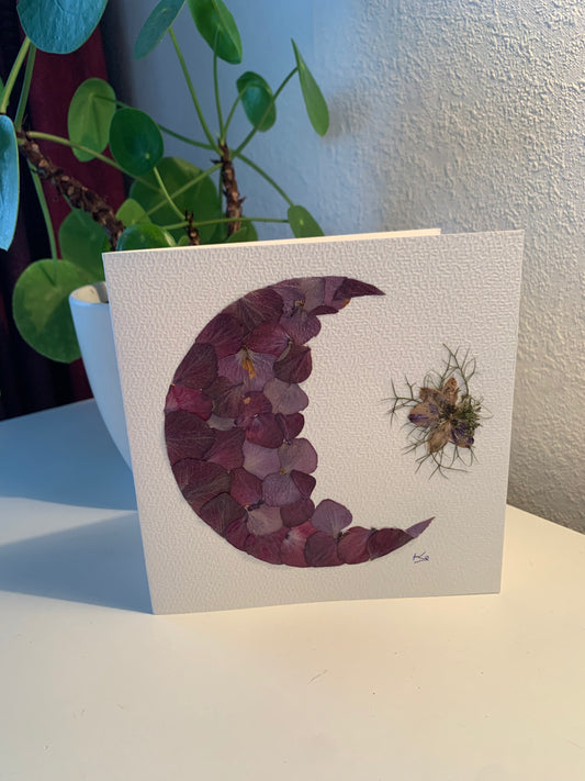 Still Petals - Handmade Pressed Flower Card | One of a kind
