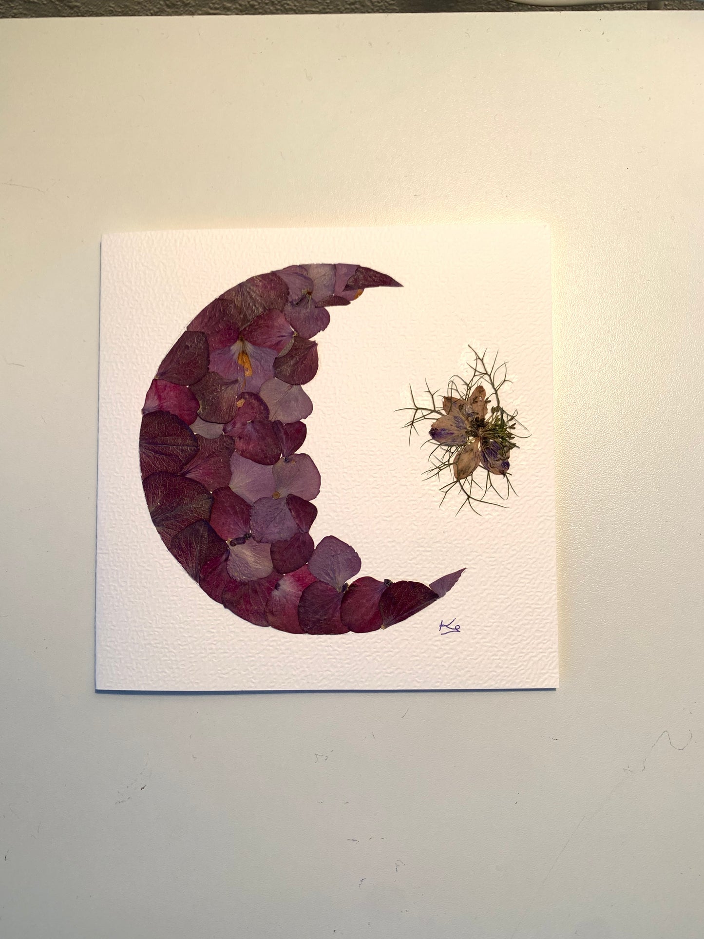 Still Petals - Handmade Pressed Flower Card | One of a kind