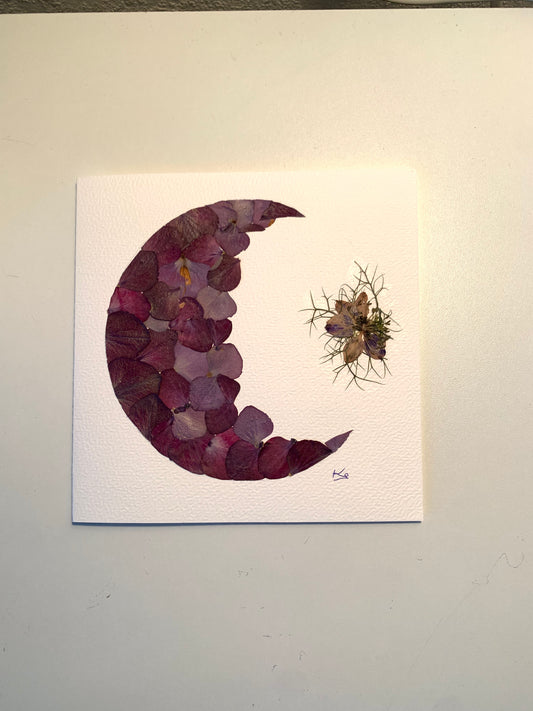 Still Petals - Handmade Pressed Flower Card | One of a kind